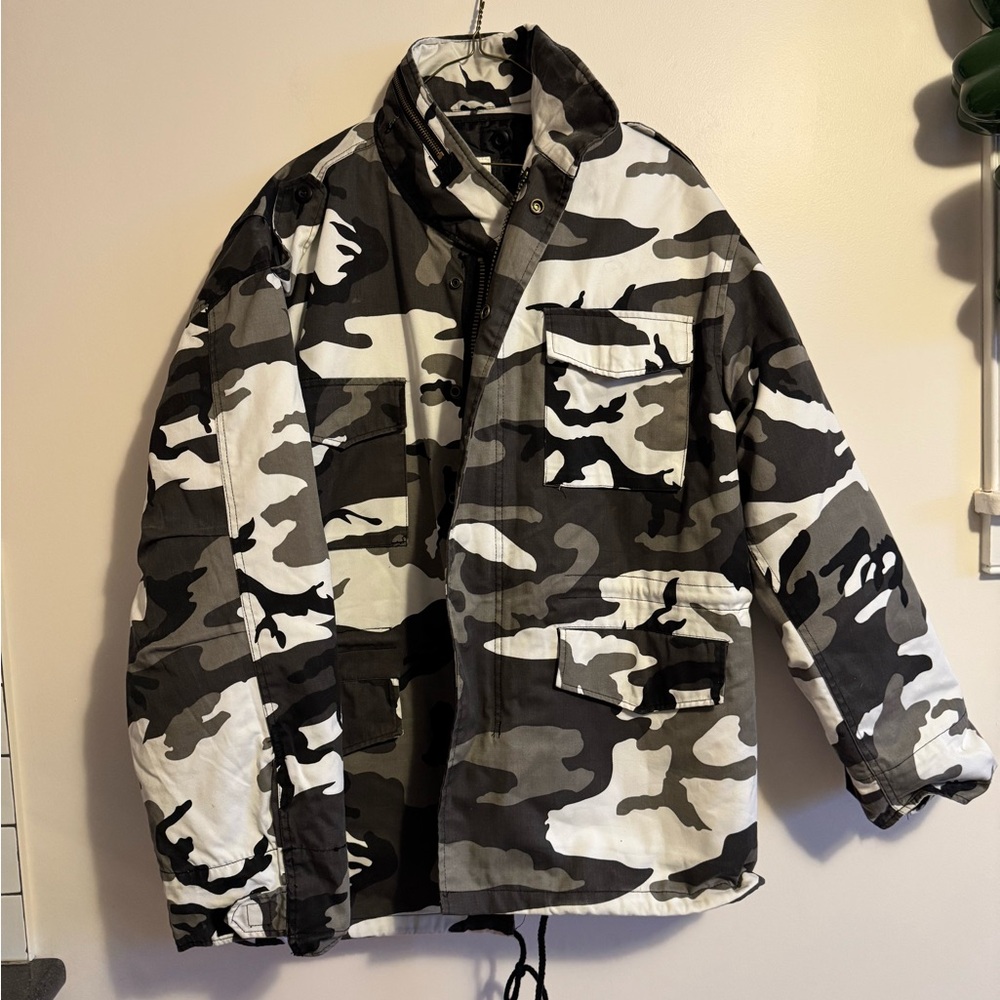 Army Black and Gray Camo Field Jacket